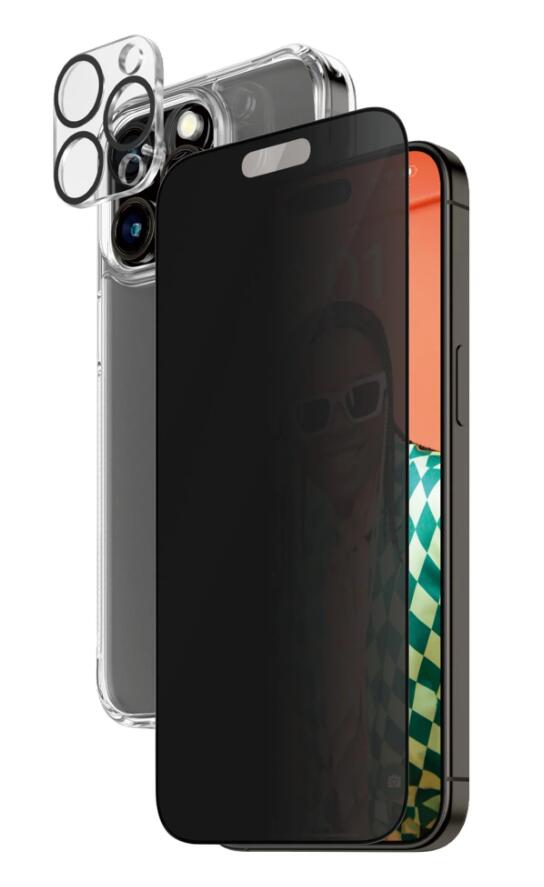 PanzerGlass™ Privacy 3-in-1 Set - iPhone 15 Pro Max PanzerGlass™ Privacy 3-in-1 Set - iPhone 15 Pro Max